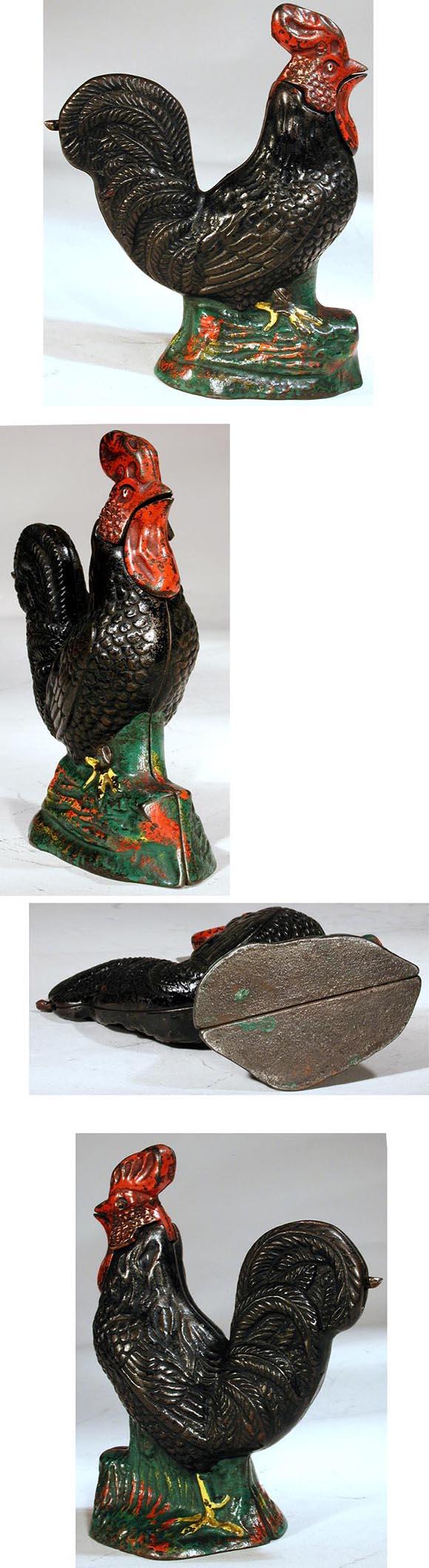 c.1880 Kyser and Rex Co., Cast Iron Mechanical Rooster Bank